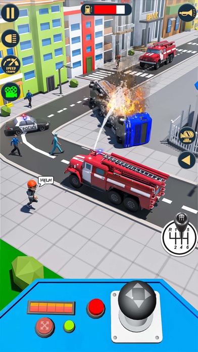 Fire Truck Simulator 3D Games Screenshot