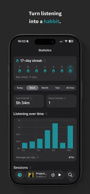 Vitreo: Audiobook Player screenshot 3
