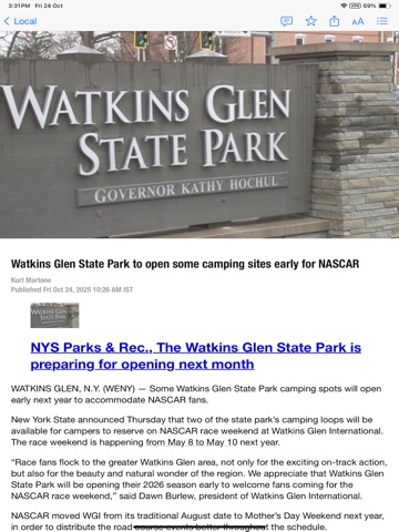 WENY News iPad screenshot