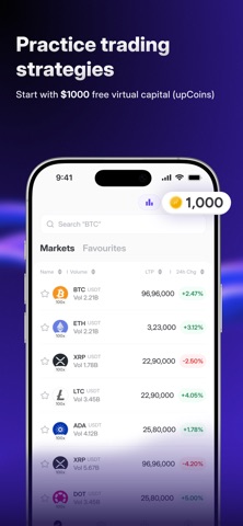 upTrade | Crypto Paper Trading Screenshot 1 of 6