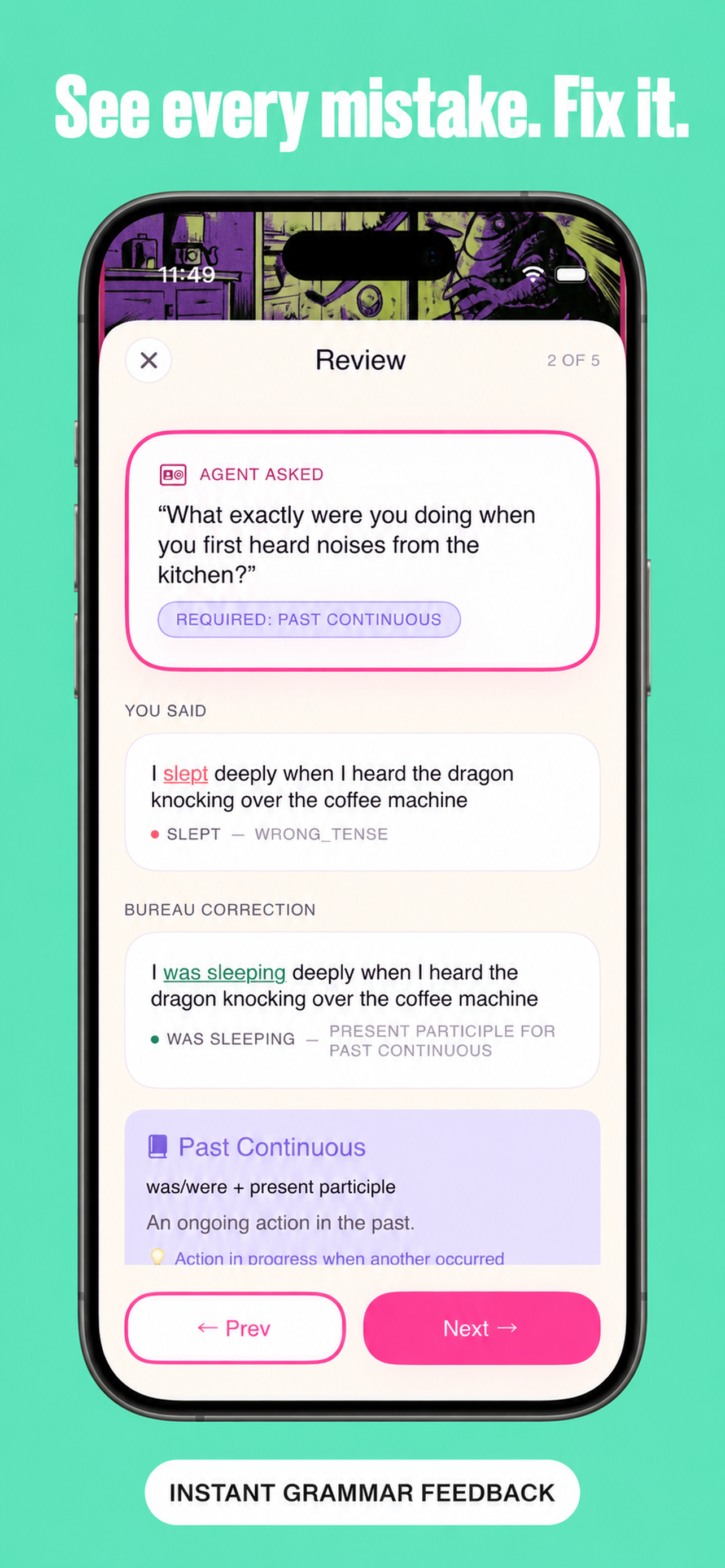 Alibi: English Grammar Game screenshot 3