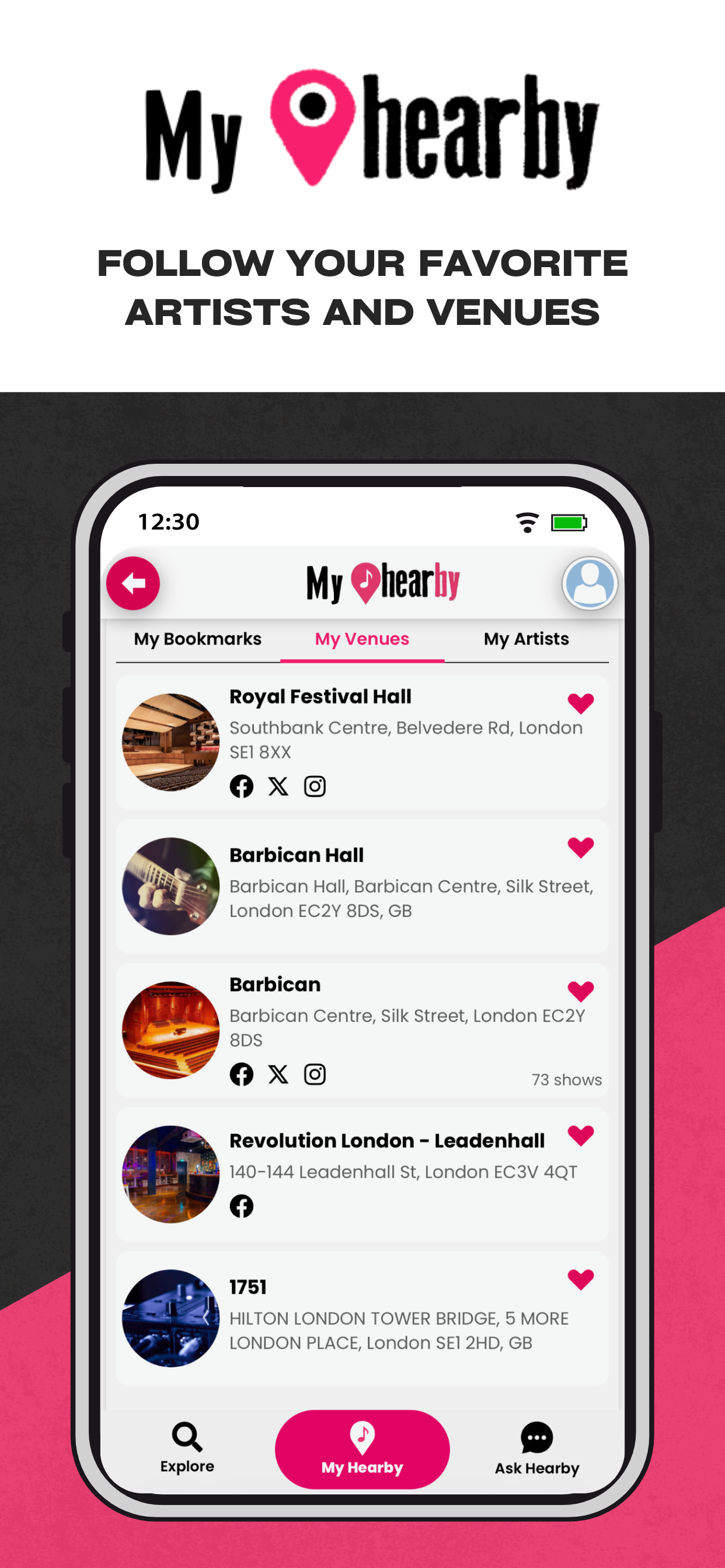 Hearby: Live Music Nearby screenshot 5