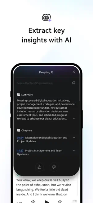 Deepting AI Transcribe Summary screenshot 4
