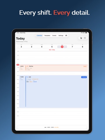 Shifts: Work Schedule Planner iPad screenshot