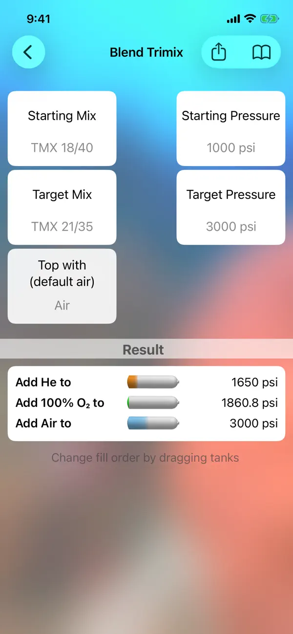 Screenshot #1 pour Trimix Tools