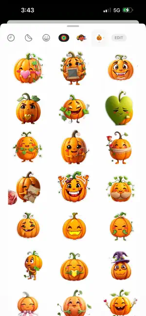 Romantic Pumpkin Stickers screenshot 1