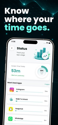 Walk to Unlock Screen Time iPhone screenshot