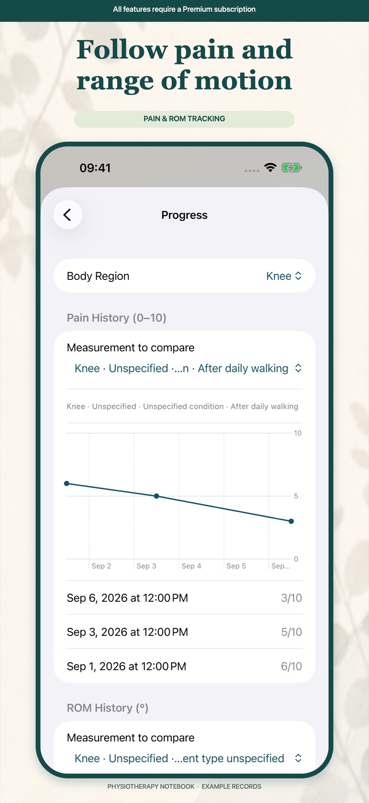 Screenshot 3 of Physiotherapy Notebook