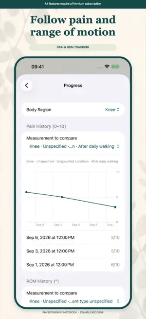 Physiotherapy Notebook screenshot 3
