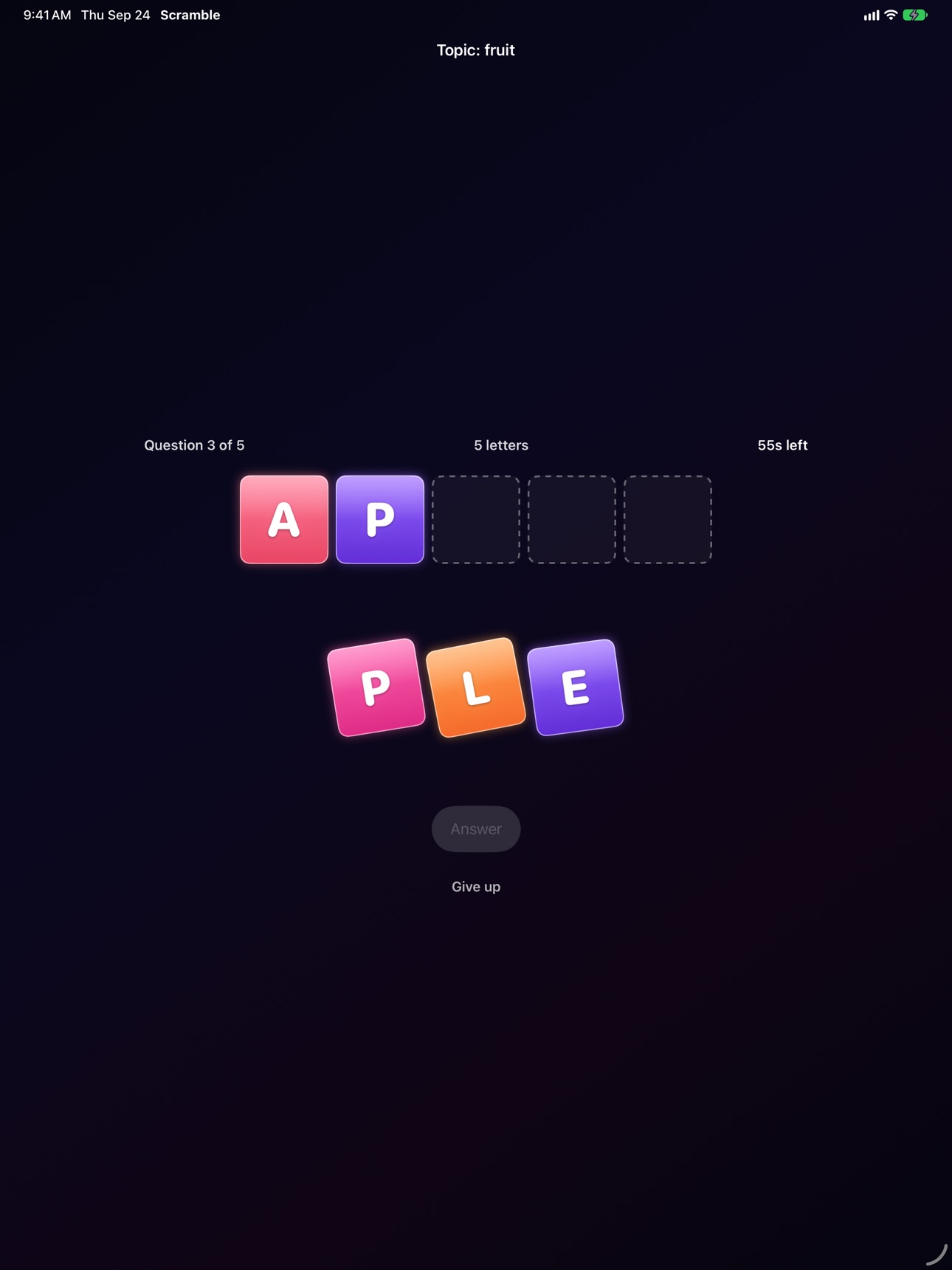 Screenshot 6 of AI Word Scramble