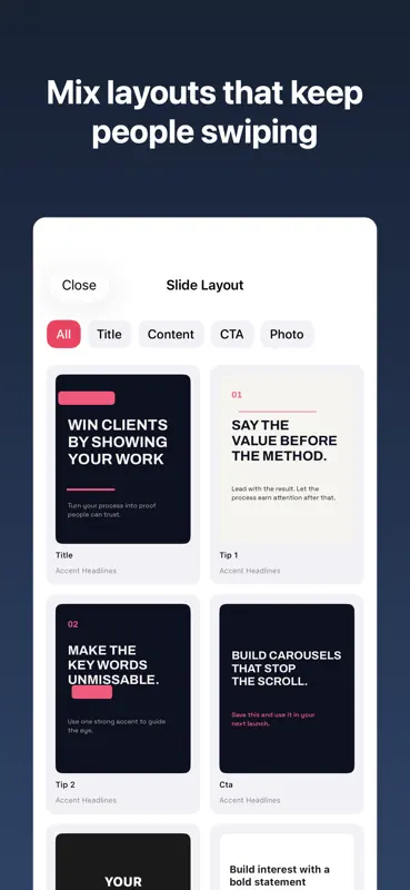 Carousel: AI Posts for Insta screenshot 7 of 7