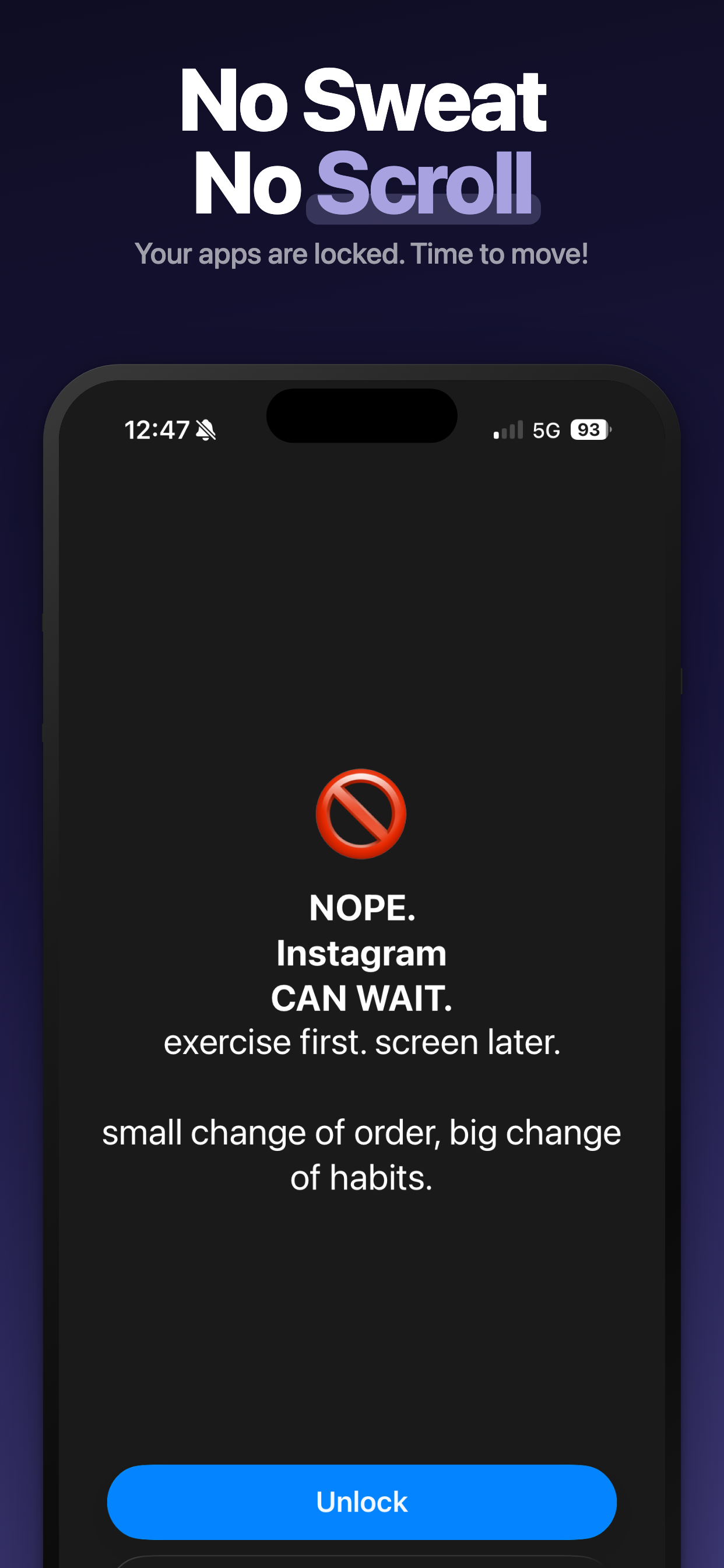 SweatLock - No Sweat No Scroll screenshot 4