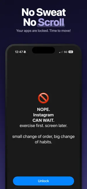SweatLock - No Sweat No Scroll screenshot 4