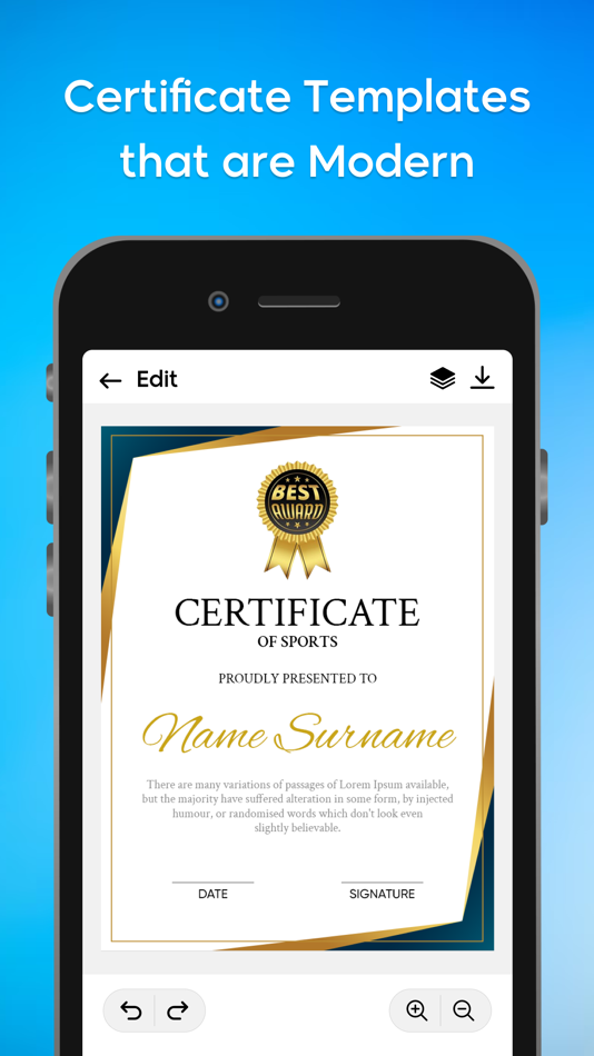 #6. Certificate Maker - eCards (iOS) 由: Growup Infosoft