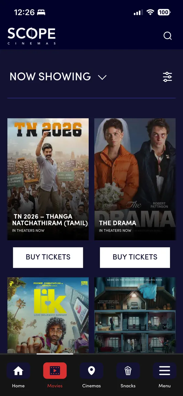 Screenshot #2 pour Scope Cinemas - Buy Tickets