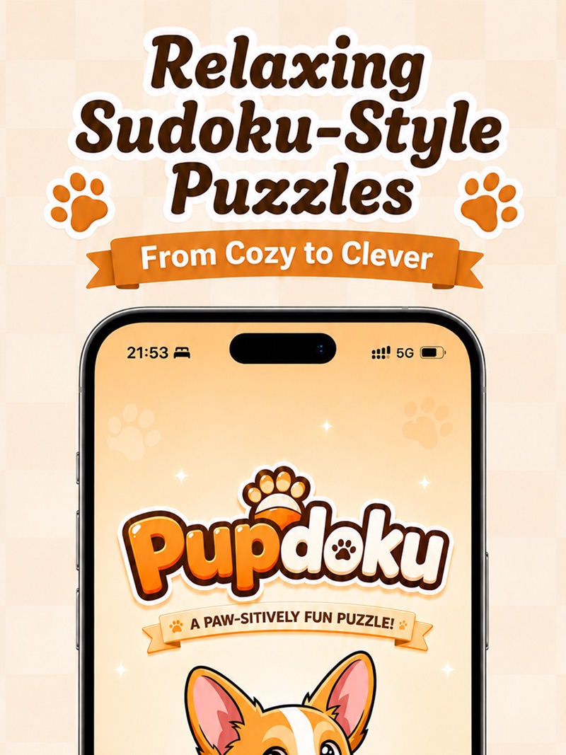 Pupdoku: sudoku puzzle official gameplay screenshot 1