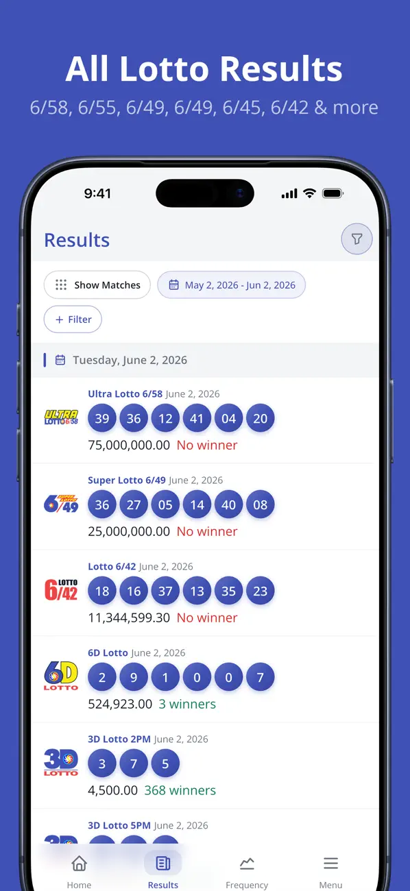 Screenshot #2 pour Linotto: PCSO Lotto Results