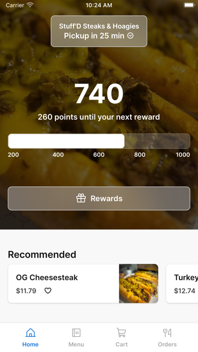 Stuff'D Steaks & Hoagies iPhone screenshot 1 - Food & Drink app