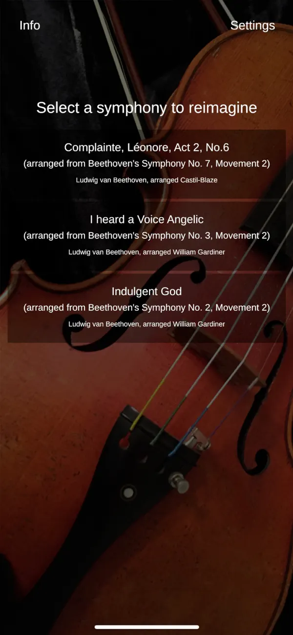 Screenshot #1 pour The Symphony Reimagined