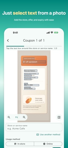 Coupon Reminder: Couponie iPhone screenshot