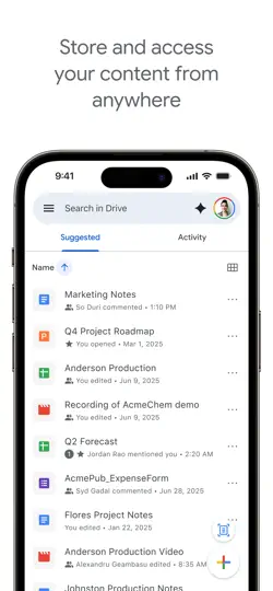 Capture d'écran de Google Drive – Stockage sur iPhone 2