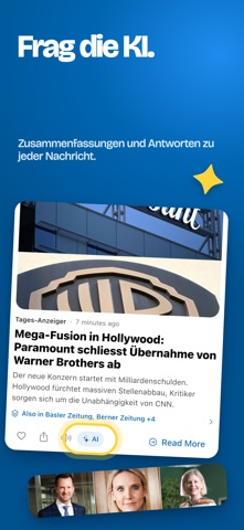 Swiss News App : Schweiz NZZ iPhone screenshot