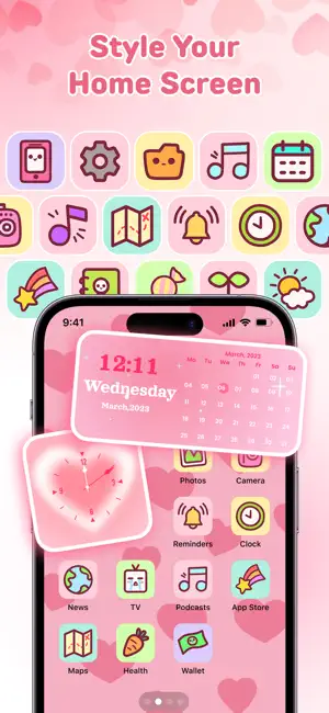 Color Widget - Theme & Icon iPhone screenshot 1