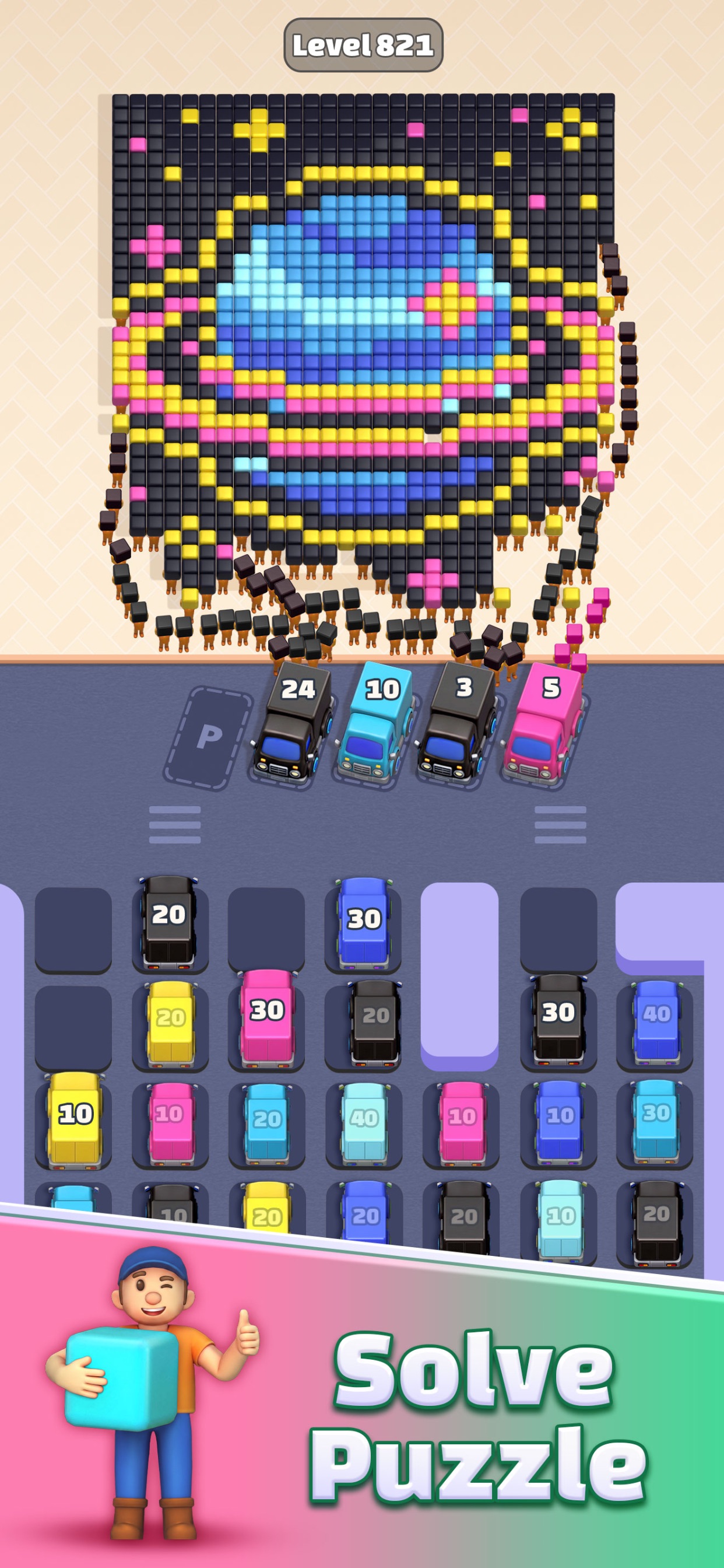 Screenshot 2 of Pixel Hunt: Truck Flow Puzzle