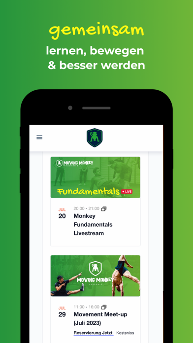 Moving Monkey® Akademie Screenshot