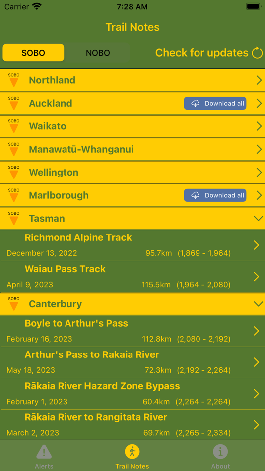 #1. Te Araroa Notes and Maps (iOS) 由: Denis Stanton