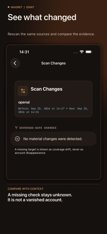 Maigret: OSINT Username Finder iPhone screenshot