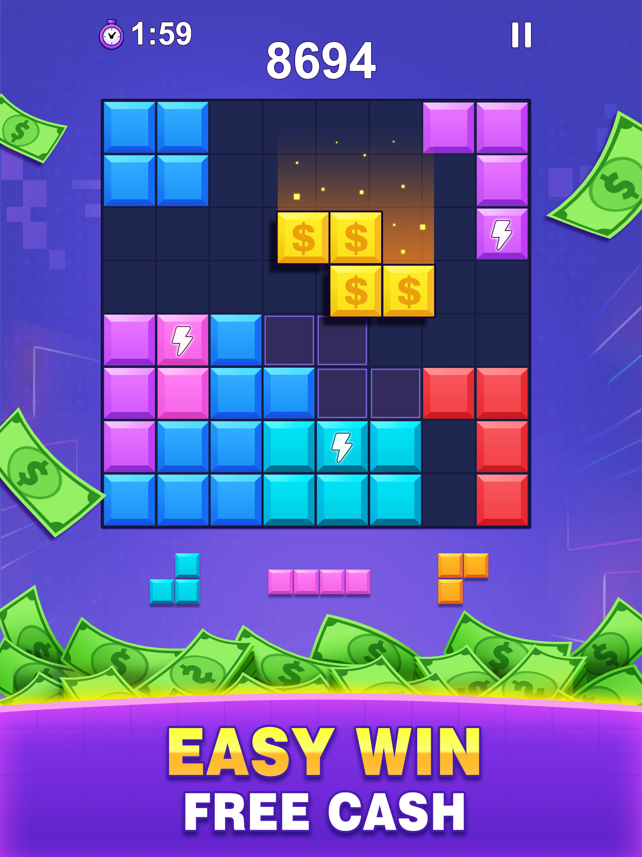 Block Puzzle: Cash Out Blitz!
