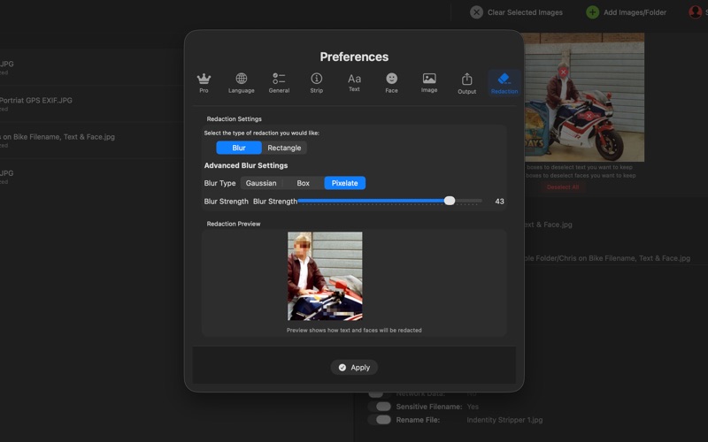 Identity Stripper screenshot