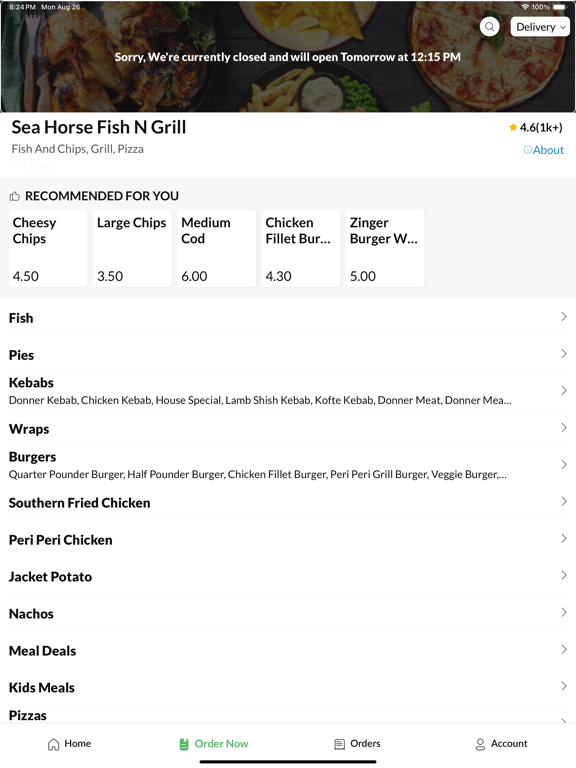 Screenshot #6 pour Sea Horse Fish N Grill,