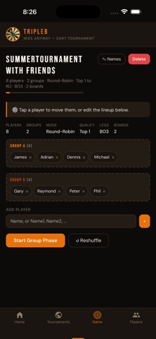 TripleB - Dart Tournaments Screenshot 2 of 6