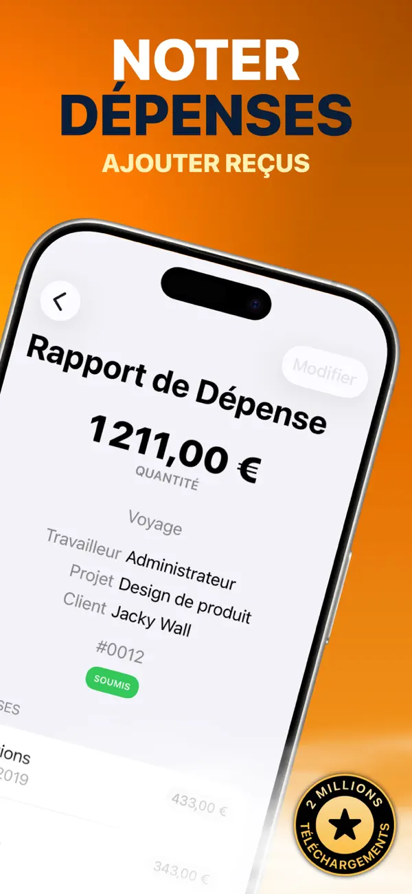 Screenshot #3 pour Dépense et Feuille Temps