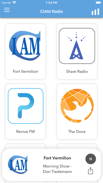 CIAM Radio Screenshot