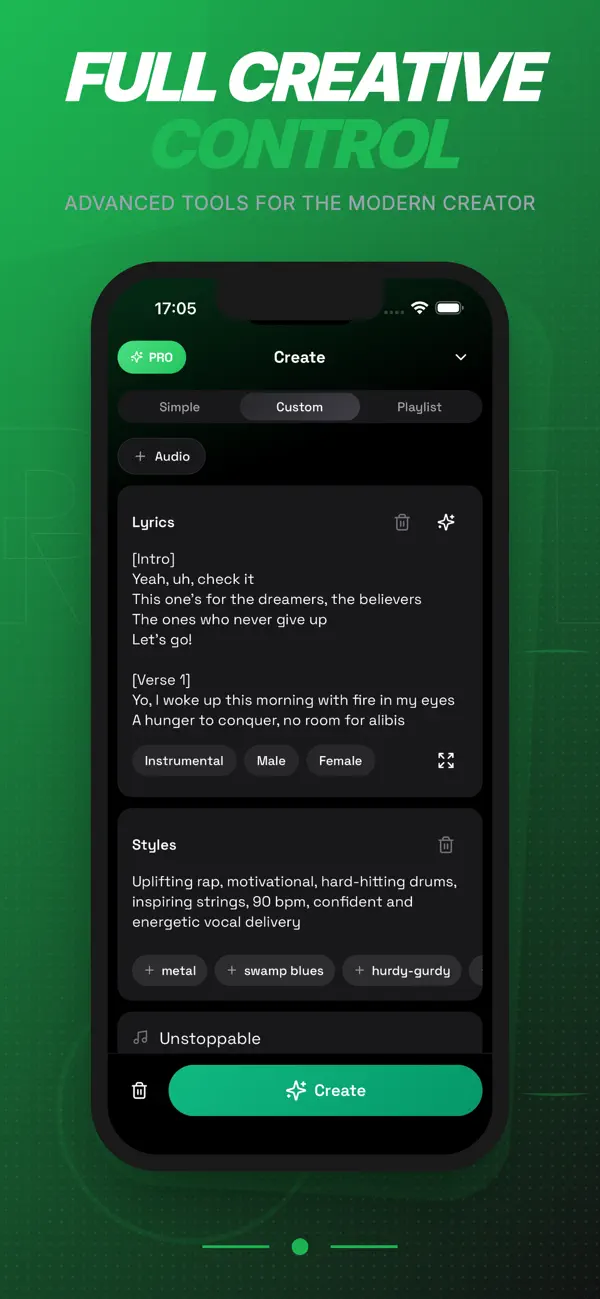 Screenshot #2 pour AI Song Maker - Void