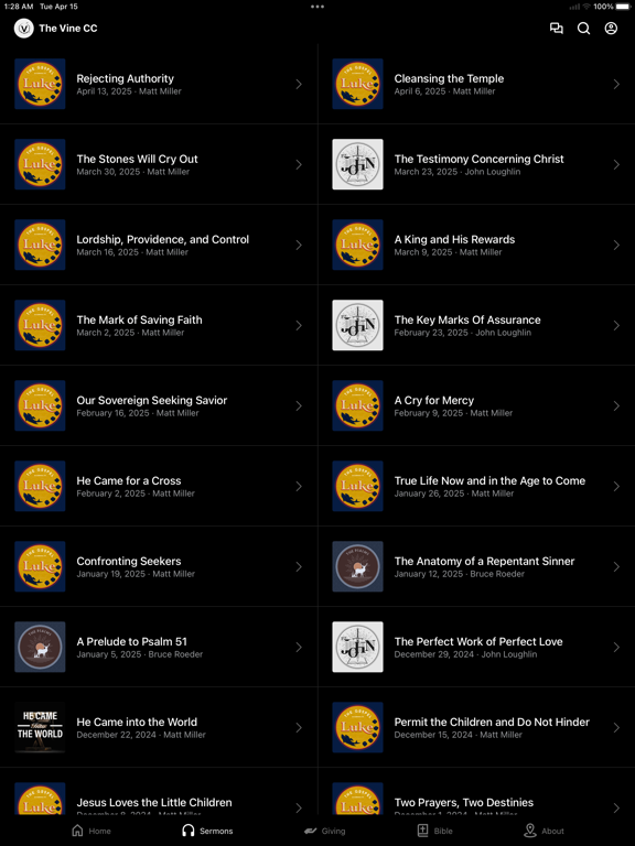 The Vine Community Church App iPad screenshot 2 - Education app