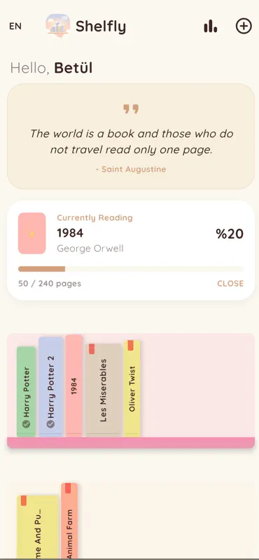 Shelfly – Cozy Reading Tracker screenshot 2 of 7