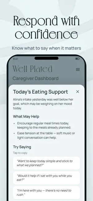 Well Plated Caregiver screenshot 2