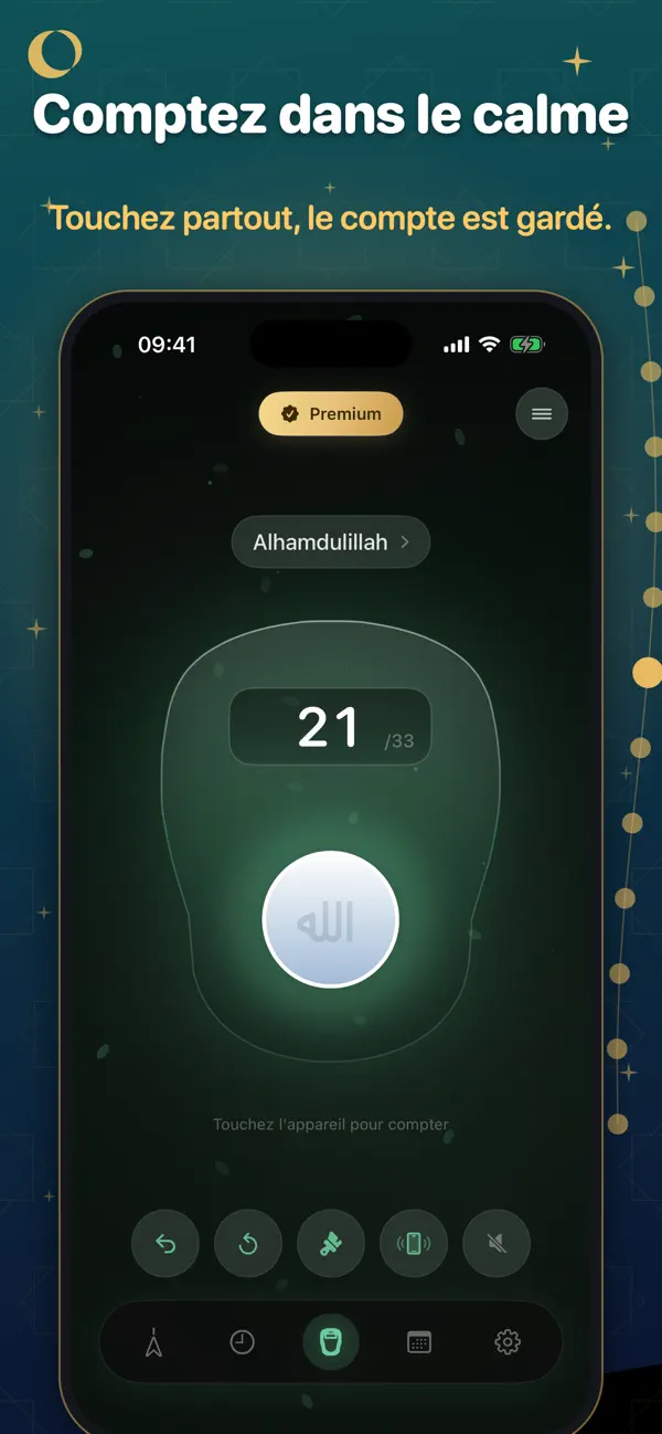 Screenshot #3 pour Tasbih: Compteur Dhikr Pro