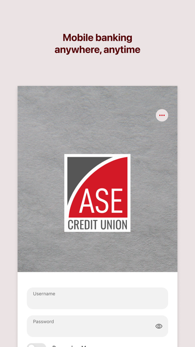 ASE Credit Union Screenshot