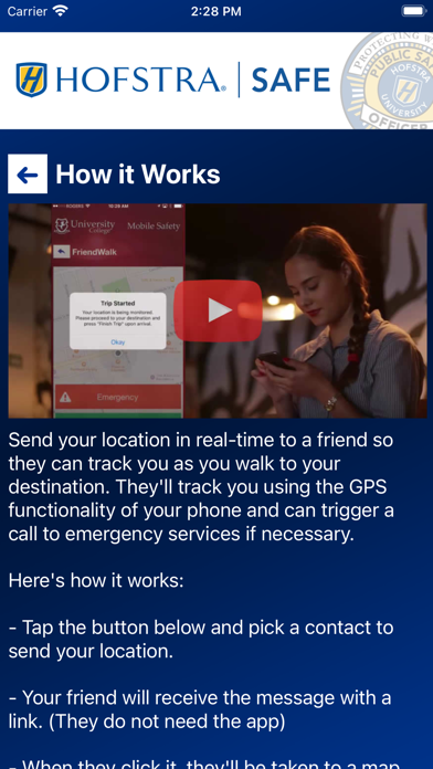 HofstraSafe Screenshot