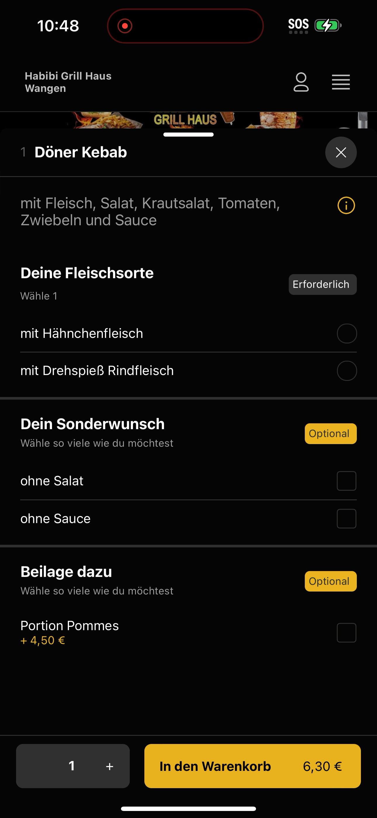 Habibi Grill Haus Wangen screenshot 6