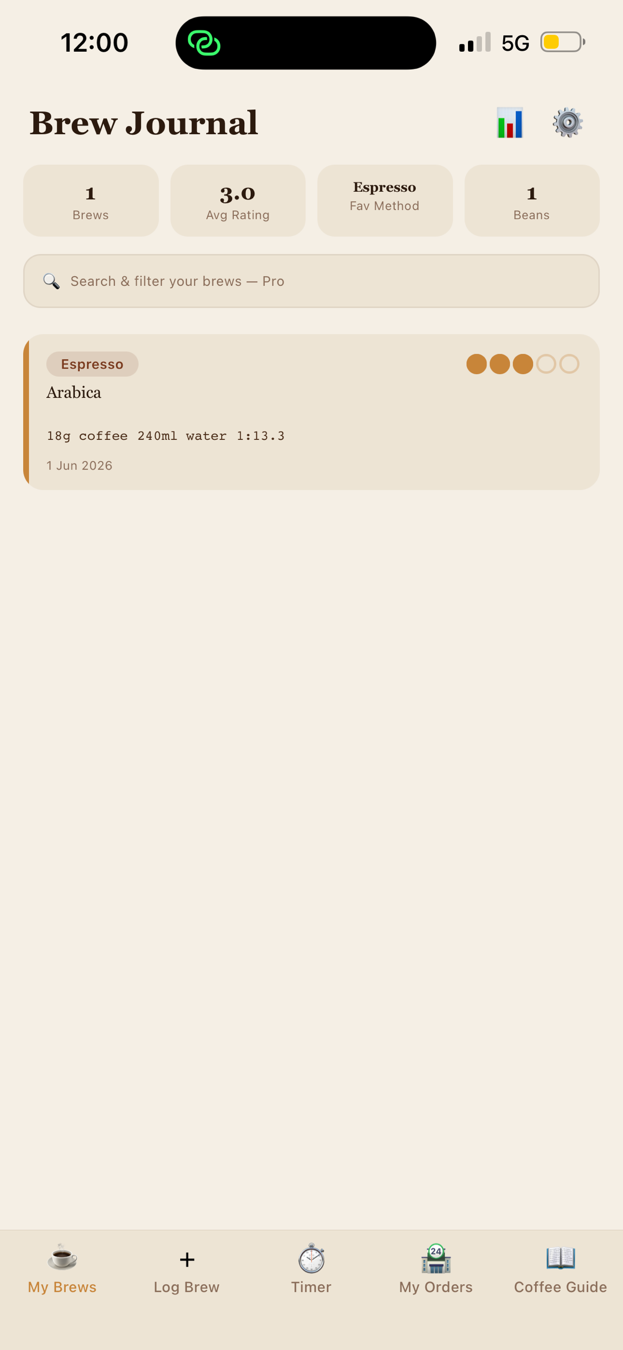 Brew Journal: Espresso Tracker screenshot 2
