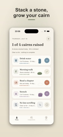Cairn: Gentle Habit Tracker Screenshot 1 of 2