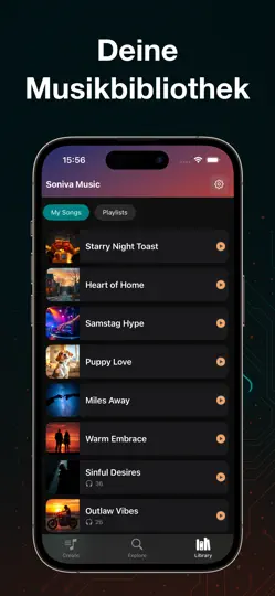 Screenshot von AI Song Generator - Soniva auf dem iPhone 6