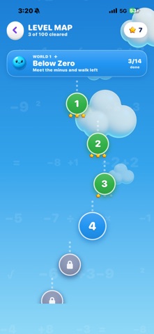 Negative Numbers - Math Learn iPhone screenshot