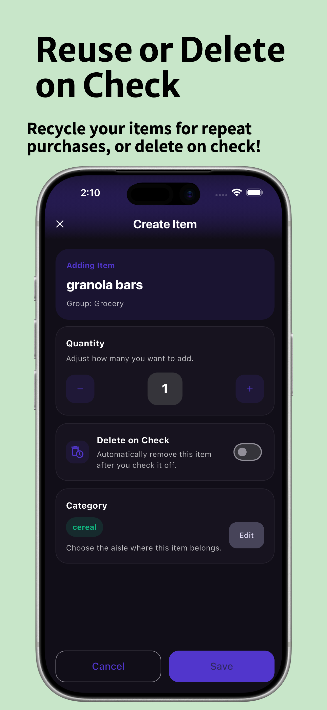 SwiftLists: Grocery List